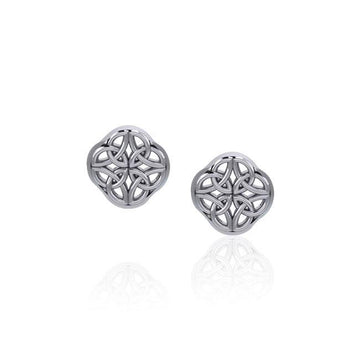 Celtic Knotwork Silver Post Earrings TER1812 - Jewelry